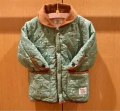 BEAMSmini　ビームス　ミントグリーン スキー柄 中綿コート