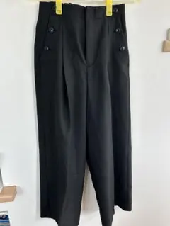 ブラック ボタン付き スラックス　the shopTK