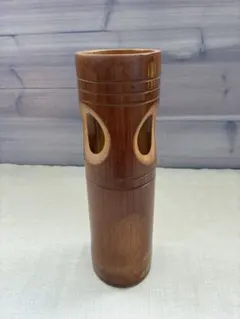 希少 三穴構造 竹花器 二重生け・華道・和モダン