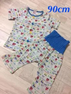 暑い夏に( ；´Д｀)腹巻付き 夏用パジャマ はたらく車 男の子 90㎝のサムネイル