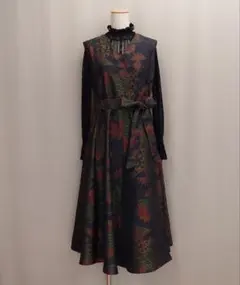 着物リメイク カシュクールフレアワンピース