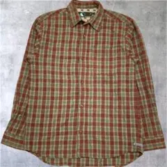 Vintage チェック ネルシャツ 長袖 赤 アコースティック アメカジ 古着