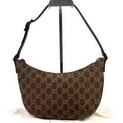 未使用保管　GUCCI アクセサリーポーチ GGキャンバス×レザー 金具 保存袋