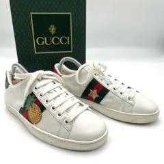 N*く様 美品 GUCCI ゴールド グリッター スニーカー 23.5㎝ - メルカリ
