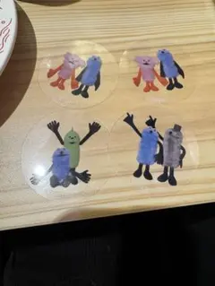 パペットスンスン　クリアピック　スシロー　コラボ　キャラクター 4枚セット