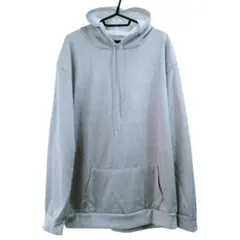 新品/匿名/メンズ裏起毛パーカー スウェット プルオーバー ポケットXL位グレー