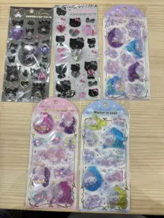 【正規品】ウォーターイン　キラキララインストーンシール　5枚セット