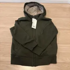 新品タグ付☆UNIQLO キッズ ボアスウェットフルジップパーカー 120