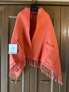 LAPUAN KANKURIT オレンジ ストール ポケット付き