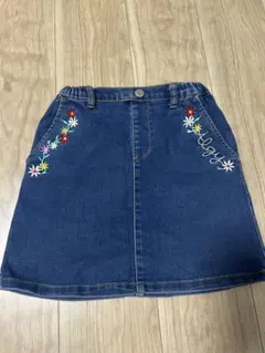 アルジー　花柄刺繍デニムスカート