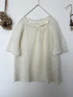 morning calm モーニングカーム⭐︎モヘア ニット 半袖