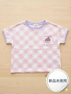 【新品タグ付】アンパンマン ドキンちゃん 半袖Tシャツ 100cm チェック柄
