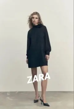限定SALE‼️ZARA❤︎コンビテクスチャー フラワーワンピース　XS