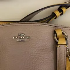 COACH 2way ショルダーバッグ バック　ベージュ イエロー
