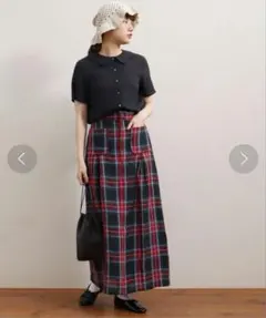 美品】LB“Bloms bury”ティアードスカート ボルドー - メルカリ