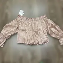 【新品未使用】オフショルダーシャツ ピンク