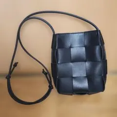AMERICAN HOLIC アメリカンホリック 編み込みショルダーバッグ 黒のサムネイル