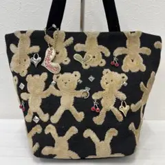 ThinkBee! ミスタークマちゃん ミニトートバッグ シンクビー チャーム ミスタークマちゃん ミニトートバッグ(2ウェイタイプ)(ブラック