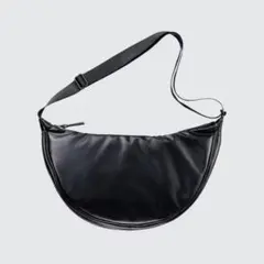 UNIQLO レザータッチラウンドショルダーバッグ