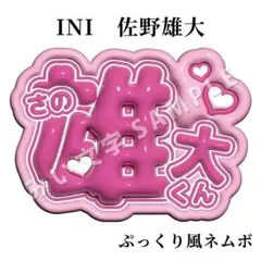 【匿名配送】佐野雄大 INI ぷっくりネームボード ファンサうちわ文字 296のサムネイル