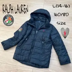 ポロラルフローレン　ダウンコート　L 160 2way ポニー刺繍　ブラック