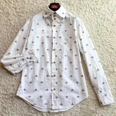 【超希少✨️ヴィヴィアンウエストウッド】 man 総オーブ 刺繍 シャツ Mのサムネイル