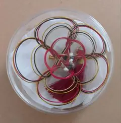 花形かんざし 髪飾り 赤金