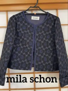 mila schon ミラショーン　花柄ノーカラージャケット サイズ42のサムネイル