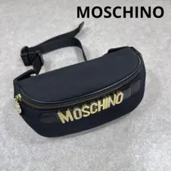 MOSCHINO モスキーノ ボディバッグ ウエストバッグ ゴールド金具ロゴ