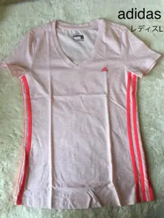 adidas アディダス レディス  L  VネックTシャツ新品未使用タグ無