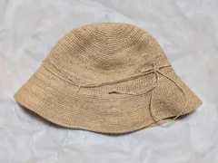 無印良品　ラフィア　バケットハット　ナチュラル