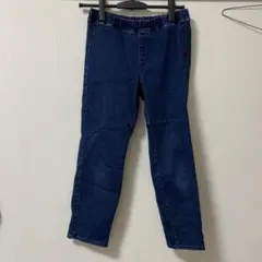 UNIQLO デニム 7分丈　パンツ ネイビー Mのサムネイル