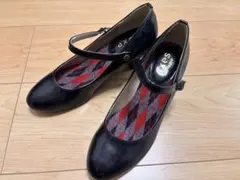 【未使用】axes femme アクシーズファム ストラップパンプス 黒チェックのサムネイル