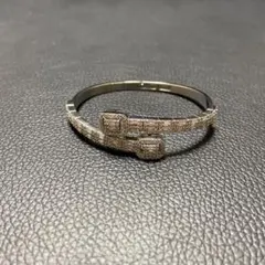 AU 750.ホワイト18 K金製品 アフリカ産天然ダイヤモンド装飾万能