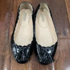美品✳︎FABIO RUSCONI黒 エナメル バレエシューズ