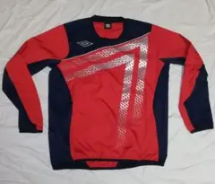 【匿名配送】【入手困難】umbro　赤　紺　ピステ　アンブロ　長袖　シャツ