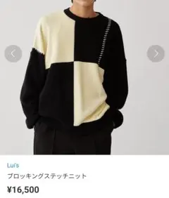 Lui‘s　ブロッキングステッチニット　トップス　Sサイズ