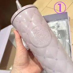 ①中国スタバ タンブラー ラインストーン 蝶 パープル バタフライ 