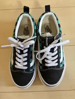 Vans チェック柄スニーカー ブラック/ターコイズ
