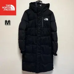 ノースフェイス ダウンコート メンズM ブラック ロゴ刺繍 ロングダウン