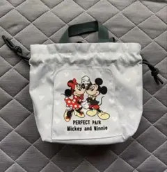 【美品】ミッキー　ミニー　巾着　おむつポーチ
