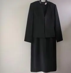 9AR■ブラックフォーマルMサイズ■喪服　ワンピースジャケット　クリーニング済