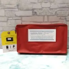 レトロかわいい♥新品　KOKUYO クラシカルポーチ　 ペンケース　レッドカラーのサムネイル