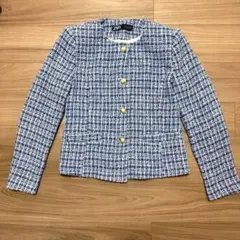 ZARA ツイードジャケット　青