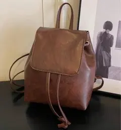 残り1点⚠️ZARAジャンル 海外ブランド シンプル 軽量リュック 茶色 上品