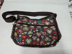 LeSportsac ショルダーバッグ ブラウン ハート柄