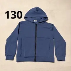 ikka ジップアップパーカー ブルー 130