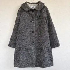 スローブイエナ ツイード ロングコート グレー系 日本製