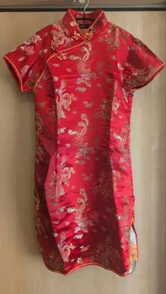 チャイナドレス 赤 ミニ丈 コスプレ