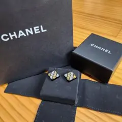 【 CHANEL 】スクエアピアス コスチュームジュエリー ヴィンテージピアス